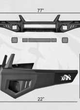Bulken Offroad Non-Winch Front Bumper Chevrolet Colorado 2017-2020                                     - BKN-32618718 - Image 10
