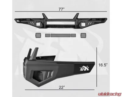 Bulken Offroad Non-Winch Front Bumper Chevrolet Colorado 2017-2020 - BKN-32618718