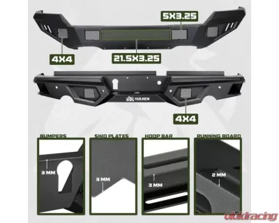 Bulken Offroad Rear Step Bumper Chevrolet Silverado 1500 2019-2021 - BKN-33818805