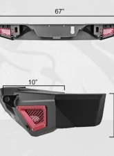 Bulken Offroad X Series Rear Step Bumper Jeep Gladiator 2020-2022                                     - BKN-39288193 - Image 10