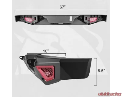 Bulken Offroad X Series Rear Step Bumper Jeep Gladiator 2020-2022 - BKN-39288193