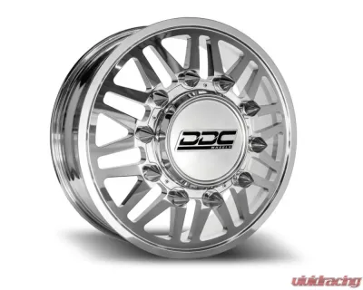 DDC Wheels Aftermath Dually Wheel Set 20x8.25 10x225 Polished Ford F-450 | Ram 4500 2005-2022 - 01PL-225-08-12