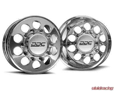 DDC Wheels The Hole Dually Wheel Set 20x8.50 8x200 Polished Ford F-350|F-450 | Ram 3500 2005-2020 - 03PL-200-08-12