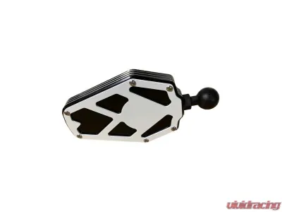AJK Offroad 1.875inch White Billet Aluminum Side Mirror - 1)246 1)246-3W 1)231-B