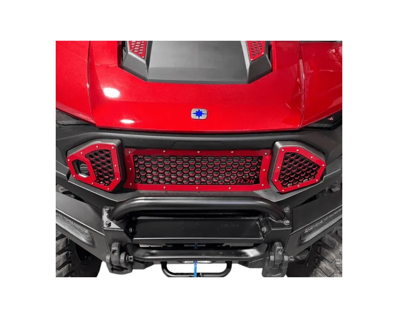 AJK Offroad Grill w/ Side Grills Polaris Ranger 1500XD - 1)579 1)614 Silver