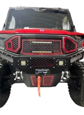 AJK Offroad Front Bumper Red w/ Lights Polaris Ranger 1500XD                                     - 1)630 Red 1)300335 - Image 15