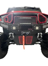 AJK Offroad Front Bumper Red w/ Lights Polaris Ranger 1500XD                                     - 1)630 Red 1)300335 - Image 2