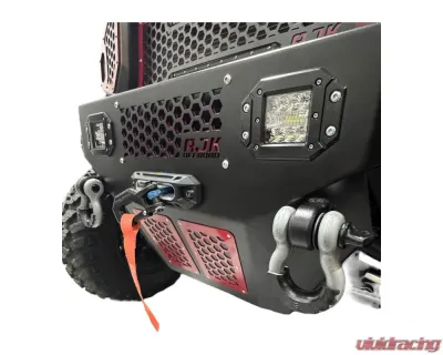 AJK Offroad Front Bumper Red w/ Lights Polaris Ranger 1500XD - 1)630 Red 1)300335