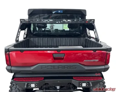 AJK Offroad Exhaust Cover Short Headache Rack 3/4 Rack w/ 1 Packout Mount Polaris Ranger 1500XD - 1)572 1)384