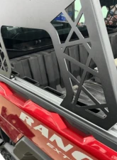 AJK Offroad Exhaust Cover Short Headache Rack 3/4 Rack w/ 1 Packout Mount Polaris Ranger 1500XD                                     - 1)572 1)384 - Image 6
