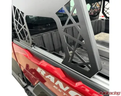 AJK Offroad Exhaust Cover Short Headache Rack 3/4 Rack w/ 1 Packout Mount Polaris Ranger 1500XD - 1)572 1)384