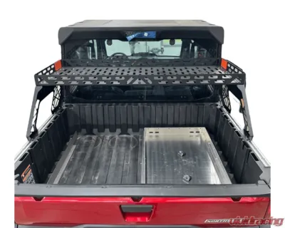 AJK Offroad Exhaust Cover Short Headache Rack 3/4 Rack w/ 1 Packout Mount Polaris Ranger 1500XD - 1)572 1)384