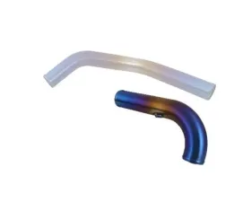ETS Burned Titanium Upper Front 90 Degree Pipe Mitsubishi Evo X 2008-2016