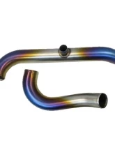 Extreme Turbo Systems Burnt 2.5" Titanium Short Route Intercooler Piping w/ HKS Push Adapter Mitsubishi Evolution 8 | 9 2003-2006                                     - 100-20-ICP-121 - Image 2