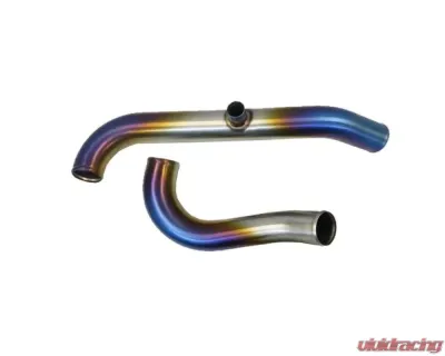 Extreme Turbo Systems Burnt 2.5" Titanium Short Route Intercooler Piping w/ HKS Push Adapter Mitsubishi Evolution 8 | 9 2003-2006 - 100-20-ICP-121