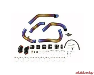Extreme Turbo Systems Spot Anodized Titanium Rotated Turbo Stock HKS Flange Intercooler Piping Subaru STI 2008-2014 - 200-20-ICP-044