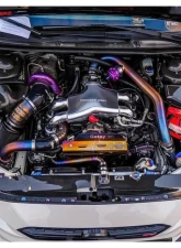 Extreme Turbo System Burned Titanium Stock Intake Manifold HKS BOV Rotated Piping Kit Subaru STI 2015+                                     - 200-30-ICP-053 - Image 2