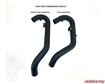 Extreme Turbo System Burned Titanium Stock Intake Manifold HKS BOV Rotated Piping Kit Subaru STI 2015+ - 200-30-ICP-053