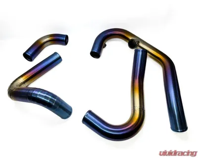Extreme Turbo System Burned Titanium Stock Intake Manifold HKS BOV Rotated Piping Kit Subaru STI 2015+ - 200-30-ICP-053