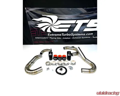 Extreme Turbo Systems Titanium Bruned Hot/Cold Side Stock BOV Stock Intake Manifold Front Mount Intercooler Piping Kit Subaru WRX 2015+ - 200-40-ICP-033