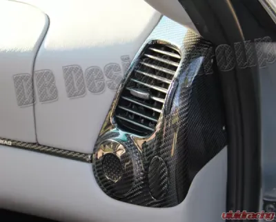 DB Carbon Side Vents R + L w/Little Covers R + L and Right Sensor Cover Porsche 996 GT2 2001-2005 - 024G2-0001