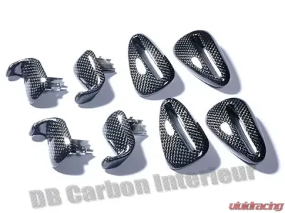 DB Carbon 4x Seat Release Handles Complete w/Frames Porsche 997 Carrera 2005-2008 - 132CA-0001