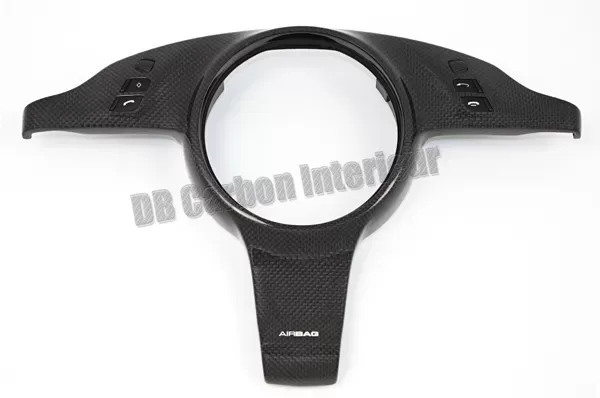 DB Carbon Cover on Steering Wheel/Surround for Airbag, for Manual Transmission Multifunction Porsche 981 Cayman | Cayman S | Cayman GTS 2014-2016 - 1451CAY-0002