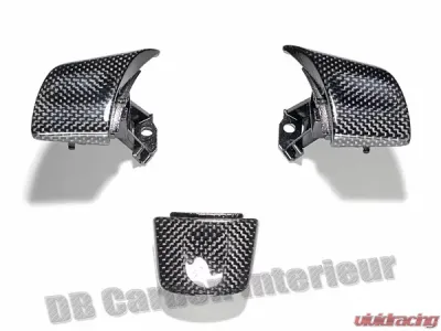 DB Carbon 3x Cover Parts on Sport Steering Wheel Porsche 997 Carrera 2005-2008 - 198CA-0001