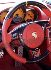 DB Carbon 3x Cover Parts on Sport Steering Wheel Porsche 997.2 Carrera 2009-2011                                     - 198CA2-0002 - Image 3