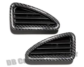 DB Carbon Air Vents on Dashboard R + L Porsche 957 Cayenne Turbo | Cayenne S 2007-2010