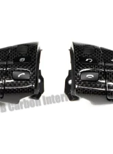 DB Carbon Cover Parts R + L on Multifunction Steering Wheel Tiptronic Porsche 997 Carrera 2005-2008                                     - 231CA-0001 - Image 4