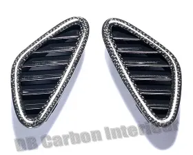 DB Carbon Air Vents on Dashboard R + L Porsche 997.2 Carrera 2009-2011