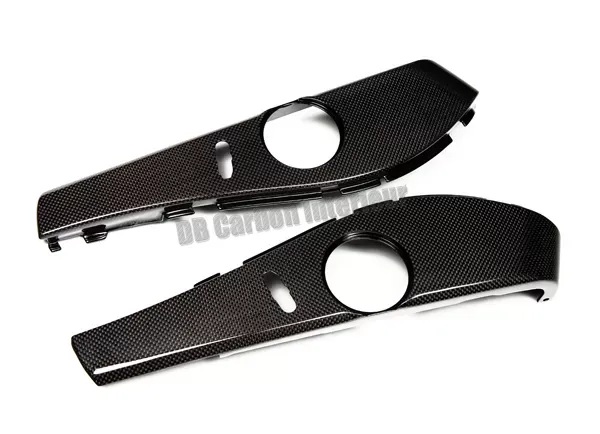 DB Carbon Cover/Plate behind Seat Adjusting Switches R + L (2 Switches version) Porsche 997.2 Carrera 2009-2011 - 258CA2-0001