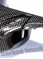 DB Carbon Cover on Steering Wheel/Surround for Airbag w/Tiptronic Switches R + L Porsche 981 Cayman | Cayman S | Cayman GTS 2014-2016                                     - 334CAY3-0001 - Image 4