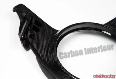 DB Carbon Cover on Steering Wheel/Surround for Airbag w/Tiptronic Switches R + L Multifunction Porsche 987.2 Cayman | Cayman S 2009-2012 - 418CAY2-0002