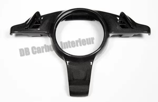 DB Carbon Cover on Steering Wheel/Surround for Airbag w/Tiptronic Switches R + L Multifunction Porsche 997.2 Turbo 2010-2013 - 418TU2-0001