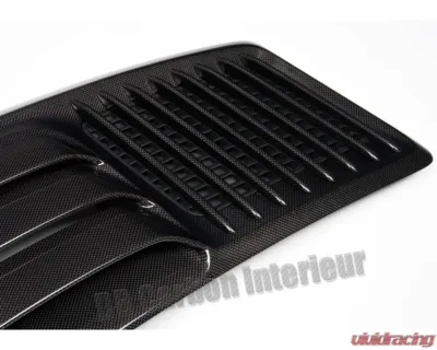 DB Carbon Engine Lid Grill Panel - Carbon Black | Matte Finish Porsche 991.2 Turbo | Turbo S 2016-2019 - 1551-0002