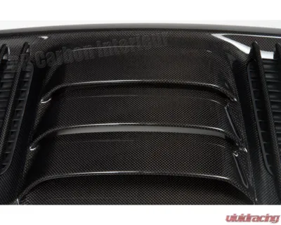 DB Carbon Engine Lid Grill Panel - Carbon Black | Matte Finish Porsche 991.2 Turbo | Turbo S 2016-2019 - 1551-0002