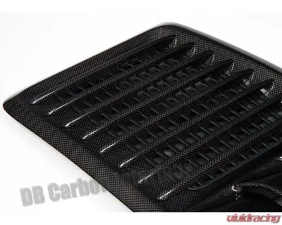 DB Carbon Engine Lid Grill Panel - Carbon Black | Matte Finish Porsche 991.2 Turbo | Turbo S 2016-2019 - 1551-0002