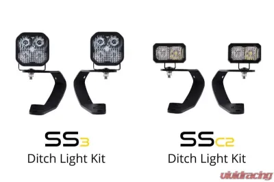 Diode Dynamics C2 2.0 LED Ditch Light Kit Sport White Combo/Driving Toyota 4Runner 2010-2024 - DD6750