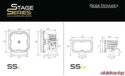 Diode Dynamics C2 2.0 LED Ditch Light Kit Sport White Combo/Driving Toyota 4Runner 2010-2024 - DD6750