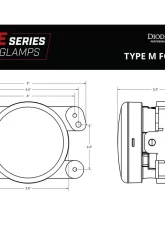 Diode Dynamics Elite Foglamp Type M White (PAIR) Chrysler | Dodge | Jeep 2005-2022                                     - DD5130P - Image 5
