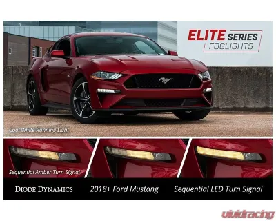 Diode Dynamics Elite Series Combination Fog Lamp Cool White (Pair) Ford Mustang 2018-2023 - DD5132
