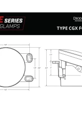 Diode Dynamics Elite Foglamp Type CGX White (PAIR) Lexus | Toyota 2010-2020                                     - DD5140P - Image 5