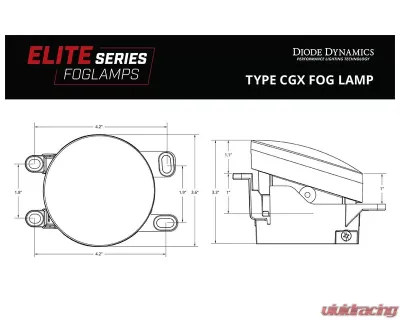 Diode Dynamics Elite Foglamp Type CGX White (PAIR) Lexus | Toyota 2010-2020 - DD5140P