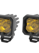 Diode Dynamics Stage Series C1 LED Pod Sport Yellow Wide Standard ABL (PAIR)                                     - DD6443P - Image 2