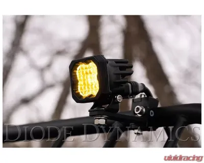 Diode Dynamics Stage Series C1 LED Pod Pro Yellow Flood Standard ABL (SINGLE) - DD6463S