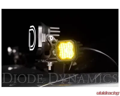 Diode Dynamics Stage Series C1 LED Pod Pro Yellow Flood Standard ABL (SINGLE) - DD6463S