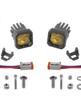 Diode Dynamics Stage Series C1 LED Pod Pro Yellow Flood Standard ABL (PAIR)                                     - DD6463P - Image 6