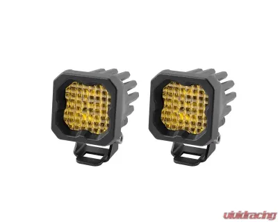 Diode Dynamics Stage Series C1 LED Pod Pro Yellow Wide Standard ABL (PAIR) - DD6458P